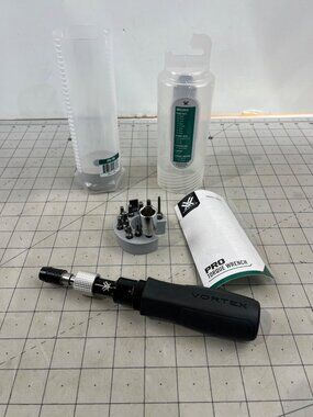 Vortex Pro Torque Wrench 1/4" Bit Set Adjustable 10-90 In-Lbs Includes Bits & So